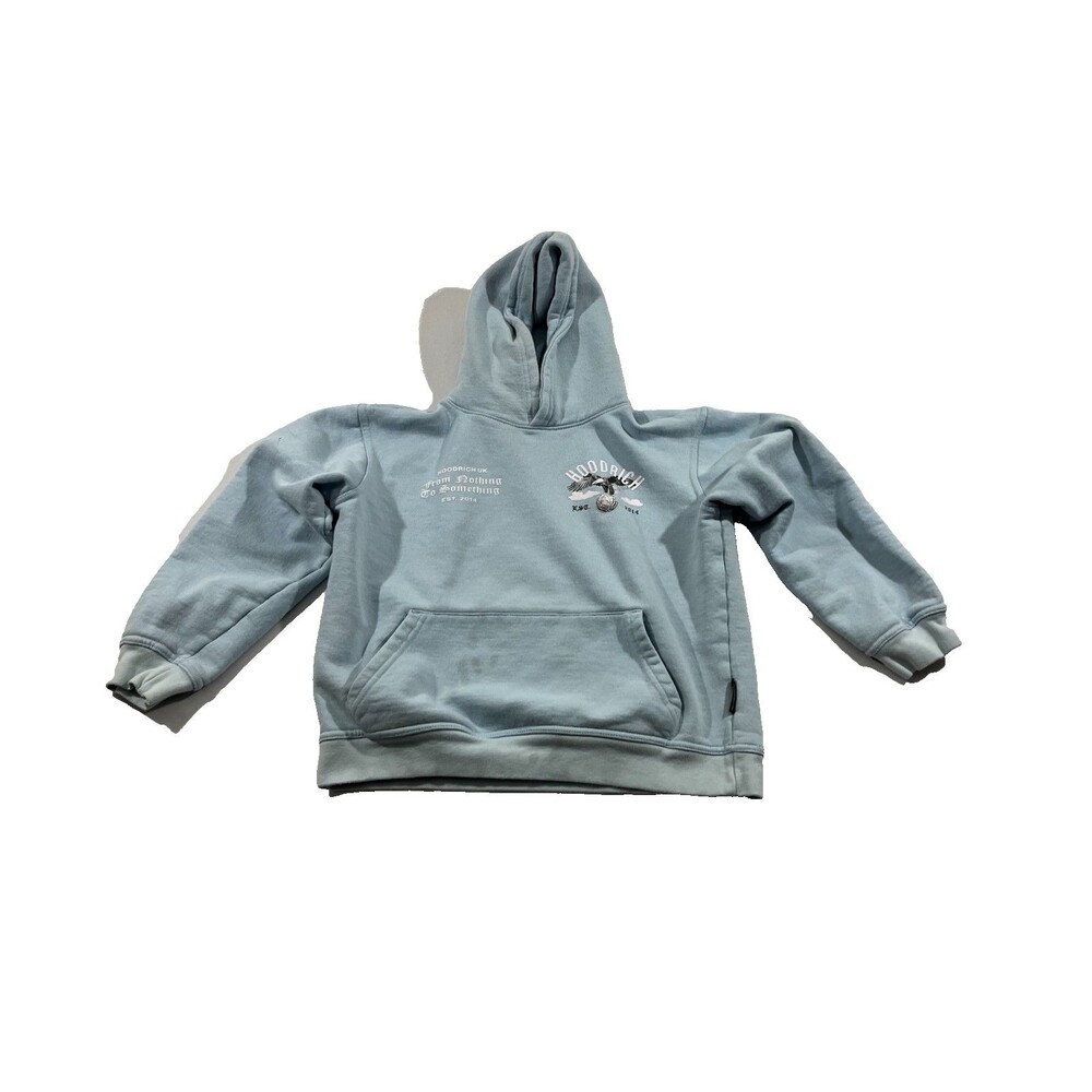 Hoodrich Hoodie Kids Blue Pullover Sweatshirt Cotton Eagle Graphic Sz Youth Sz L